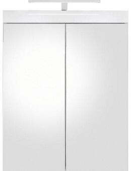 welltime Spiegelschrank Avena Badezimmerschrank wahlweise mit Aufsatzleuchte - (B/T/H) 60/17/77 cm