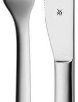 WMF Steakbesteck Nuova (2-tlg), 1 Personen, Cromargan® Edelstahl Rostfrei 18/10, 2-tlg., Wellenschliff, Cromargan Edelstahl, Geschenkverpackung