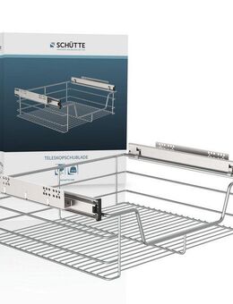 Schütte Auszug Teleskopschublade, Teleskopschublade, 500 x 150 x 450 mm, für Breite 60 cm, Chrom