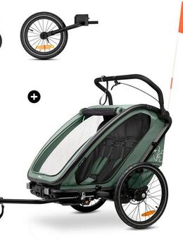 Hauck Fahrradkinderanhänger Bike N Walk Duo, für 2 Kinder, inkl. Deichsel