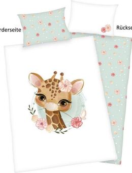 Baby Best Babybettwäsche Giraffe, Renforcé, 2 teilig, mit liebevollem Motiv