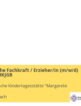 Pädagogische Fachkraft / Erzieher/in (m/w/d) nach §25b HKJGB - Dietzenbach