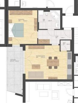 Neubau 2-Zimmer-ETW mit eigenem Garten - Waldkraiburg