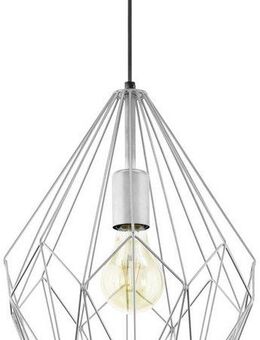 EGLO Pendelleuchte CARLTON, ohne Leuchtmittel, Vintage Pendellampe, 1 flammig, Drahtgeflecht, Industrial, 110x31cm