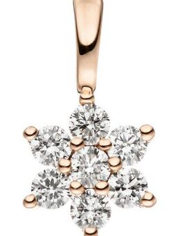 JOBO Kettenanhänger Anhänger mit 7 Diamanten, 585 Roségold