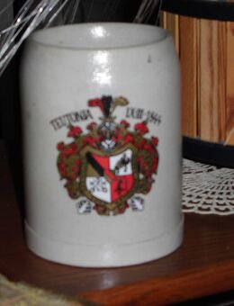 Krug Studentenverbindung Teutonia Wappen Steingut Universität - Bottrop