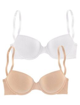 petite fleur Push-up-BH (Packung, 2 Stück) mit Bügel, mit herausnehmbaren Kissen