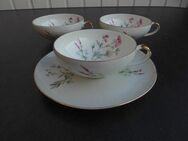 Schönwald Porzellan 3 Tassen floraler Dekor Vintage 3 Obertassen + 1 Untertasse zus. 7,- - Flensburg