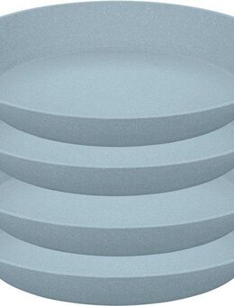 KOZIOL Teller CONNECT PLATE, (4 St), Made in Germany. Biozirkulärer Kunststoff, Ø 24 cm, tief