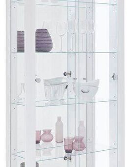 fif möbel Vitrine STELLA Standvitrine/Glasvitrine 2x Glastür,perfekt für Sammler,Sammlervitrine