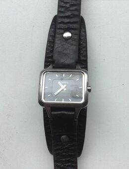 Fossil Damen Edelstahl Armbanduhr mit Echtleder Armband - Fulda