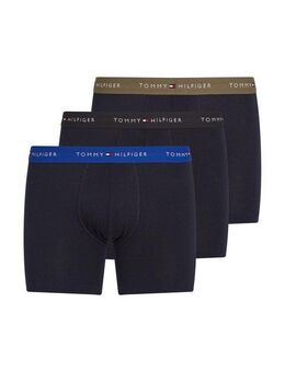 Tommy Hilfiger Underwear Boxershorts 3P BOXER BRIEF WB (Packung, 3-St., 3er-Pack) mit kontrastfarbenem Logobund