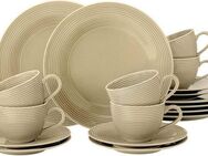 Seltmann Weiden Kaffeeservice Geschirr-Set, Service Beat (18-tlg), 6 Personen, Porzellan, wunderschöne Farbglasur, Made in Germany, 18 Teile, für 6 Personen