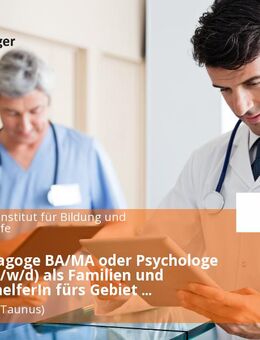 Sozialpädagoge BA/MA oder Psychologe BA/MA (m/w/d) als Familien und EinzelfallhelferIn fürs Gebiet Hoch-Taunus-Kreis gesucht - Oberursel (Taunus)