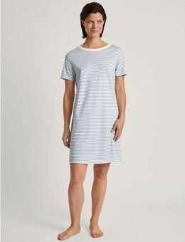 CALIDA Nachthemd Cotton Stripes Kurzarm, Single-Jersey-Qualität, Pure Cotton, amtungsaktiv