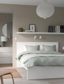 IKEA MALM Bett - wie NEU + Lattenrost, Matratze und Topper in 48465