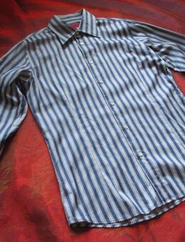 NEU * Buisness * Freizeit * Langarm * Streifen * Hemd "HUGO BOSS" Original * Gr. 48- 50/ M * blau * weiss * - Riedlingen