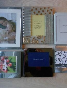 5 Bilderrahmen zus. 9,- Fotorahmen Metall Glas silber gold - Flensburg
