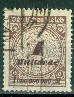 Deutsches Reich gestempelt Nr. 325 A P HT Plattenfehler, „Sprung“ in Rosette wie auf den Bildern zu sehen. - Porta Westfalica Zentrum
