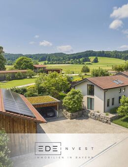 Perfekte Harmonie von Natur, Design und Komfort - Nachhaltige Luxus-Villa mit Hallengebäude - Weyarn