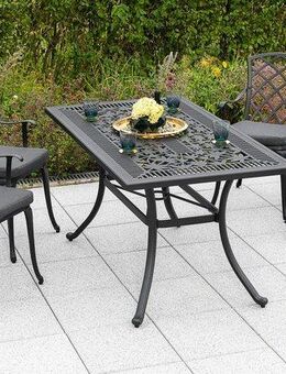 MERXX Garten-Essgruppe Rhodos, (Set, 9-tlg), 4 Sessel,inkl. Auflagen, Tisch