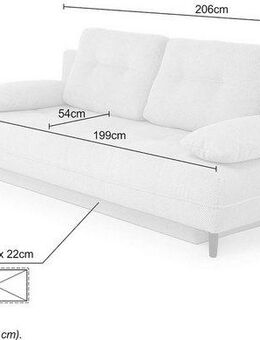 Jockenhöfer Gruppe Schlafsofa Til, Wellenschaumpolster,mit Gästebettfunktion und Stauraum/Bettkasten