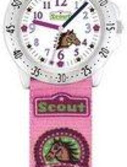 Scout Quarzuhr Pferdeuhr, Achtion Girls, 280378065, Armbanduhr, Kinderuhr, Lernuhr,Geschenkidee, Schulanfang,Mädchen,Pferd