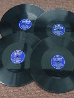 4 Schellackplatten (78 rpm, Columbia) Mozart K. 581 von Roth String Quartett (Selten!) - Hamm