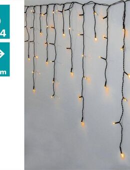 EGLO LED-Lichterkette GOLDEN WARM WHITE, 480-flammig, Lichterkette außen, Outdoor-Lichtervorhang, extra-warmweiß