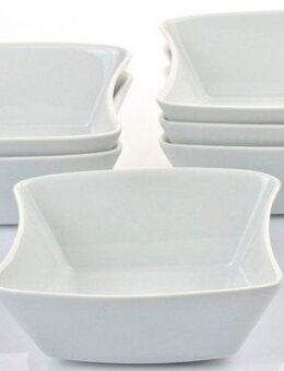 Retsch Arzberg Schale SANDY, Porzellan, (Set, 6-tlg), 15x13cm, vielseitig verwendbar, ungewöhnliche Form, klassisches Weiß