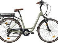 LLobe E-Bike Cityrad City E-Bike 28" County grün, Shimano Altus Schaltwerk, Kettenschaltung, Heckmotor, 468 Wh