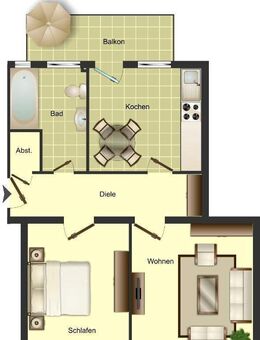 2-Zimmer-Wohnung in Duisburg Hüttenheim - Duisburg