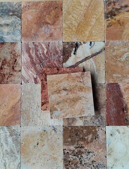 Travertin Scabos10x10x1cm Naturstein Fliesen zum Bestpreis 49€/qm - Buseck