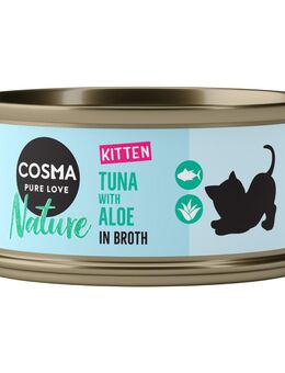 Sparpaket Cosma Nature Kitten 24 x 70 g - Thunfisch & Aloe vera