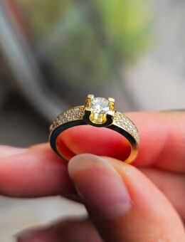 RING ECHTGOLD 750, Diamant Brillant 18k - Zwickau