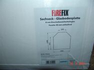 FIREFIX Sechseck - Glasbodenplatte als Funkenschutzplatte unter einem Ofen - Plauen