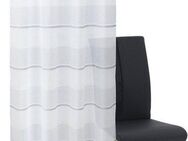 decolife Gardine Hani, Ösen (1 St), halbtransparent, Wirkware, Ösenschal Hani weiß-grau gestreift