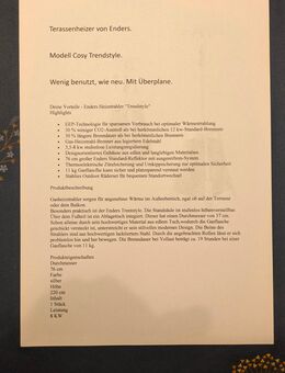 Terrassenheizstrahler mit Abdeckung (Enders) - Fulda