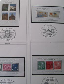 Briefmarken, 4 Briefmarken Vignetten, Philatelia 89 in Köln - Erftstadt