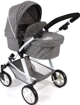 CHIC2000 Kombi-Puppenwagen Nele, Jeans Grey, zusammenklappbar