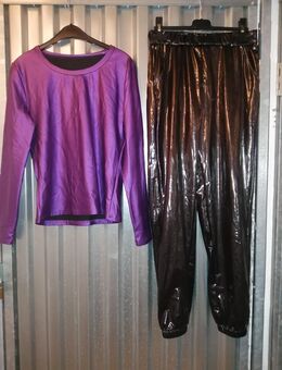 Lack Lackhose Lack Jogging hose Leder Oberteil Gr. M - Panketal