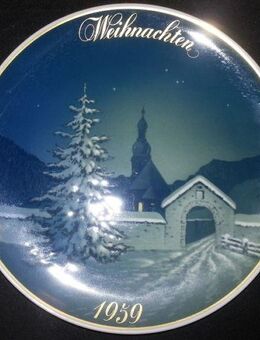 Rosenthal Weihnachtsteller 1959 Entwurf Willi Hein, Christmette - Essen