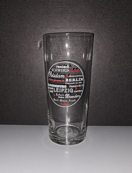 DDR ....dabei gewesen in Rostock Schwerin Potsdam ...Souvenirglas - Nürnberg