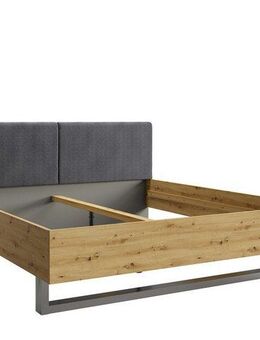 Home affaire Polsterbett Bett Loreto, Maße: B/T/H 185,5/211/98 cm, Bett 180x200 cm mit gepolstertem Kopfteil