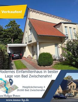 Modernes Einfamilienhaus in bester Lage von Bad Zwischenahn, nur wenige Schritte zum Park der Gärten und dem Zwischenahner Meer! - Bad Zwischenahn