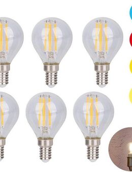 näve LED-Leuchtmittel Daffy, E14, 6 St., Warmweiß, 6er Set, dimmbar, 2700 Kelvin