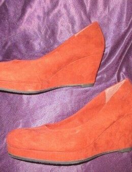 NEU * Echt * Velours * Leder * Keilabsatz * Wedges * Pumps * Schuhe "Tamaris" Gr. 37/ 4 * Gewürz * terra- cotta * - Riedlingen