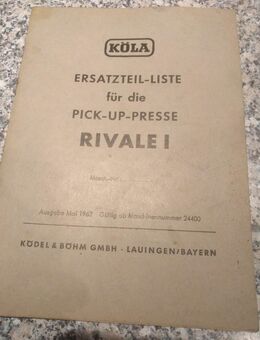 Ersatzteile Liste Köla - Büdingen