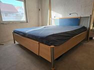 Design Doppelbett Metall Holz mit 2 x Lattenrost - Pforzheim