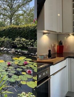 Einziehen & Wohlfühlen: Moderne Gartenwohnung mit Teich in München-Riem - München